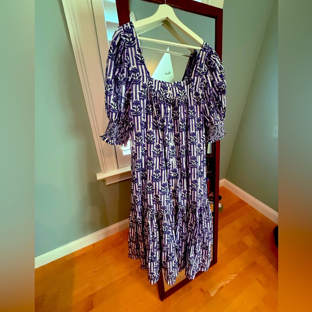 Ophelia & Indigo Lemon Stripes Amalia Dress
